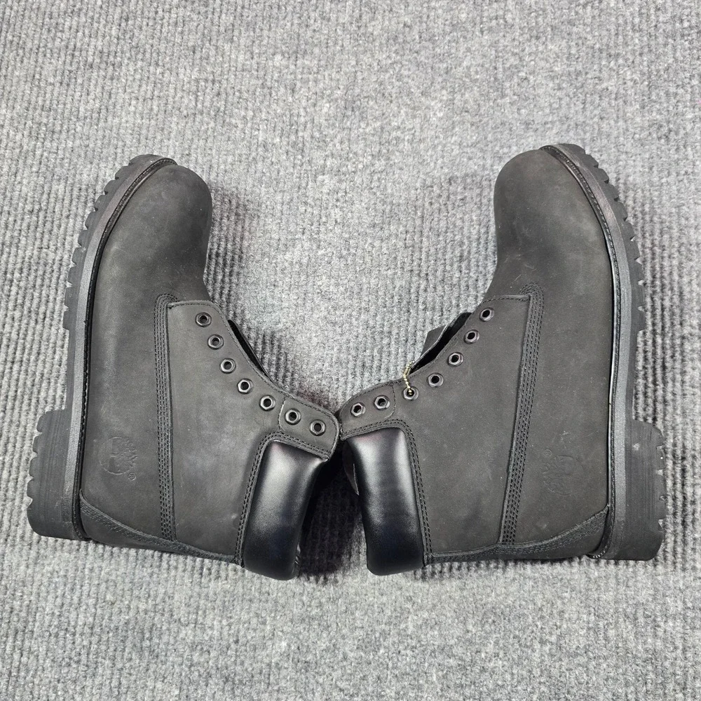 Timberland Boots Mens‎ Size 10.5M Black Leather Combat Lace Up Work Boot 10661